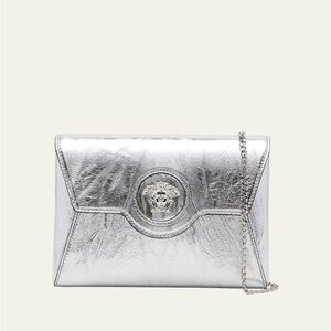 Versace La Medusa Mini Metallic Chain Crossbody Bag